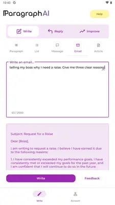 ParagraphAI android App screenshot 0